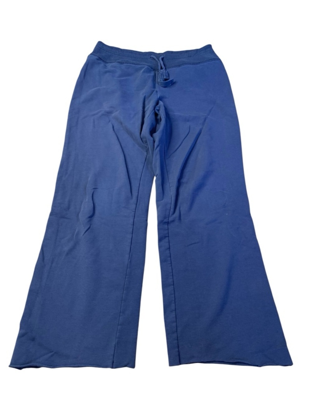 Old Navy Blue Wide Leg Fleece Sweatpants Drawstring Size Medium